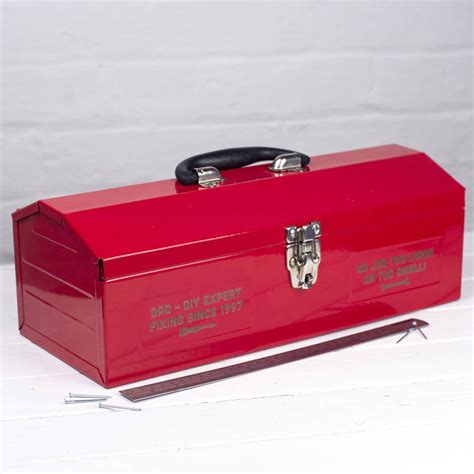 engraved metal tool box|bull metal toolbox.